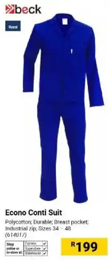 Builders Warehouse beck Econo Conti Suit offer