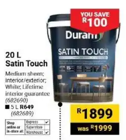 Builders Warehouse Duram Satin Touch offer