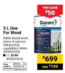Builders Warehouse Duram One For Wood offer
