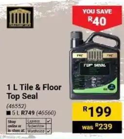 Builders Warehouse TFC Tile & Floor Top Seal offer