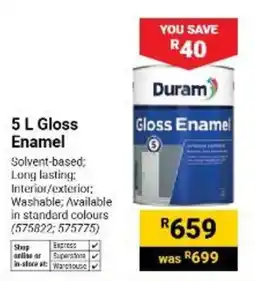 Builders Warehouse Duram Gloss Enamel offer