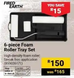 Builders Warehouse Fired Earth 6-piece Foam Roller Tray Set offer