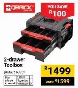 Builders Warehouse QBRICK 2-drawer Toolbox offer