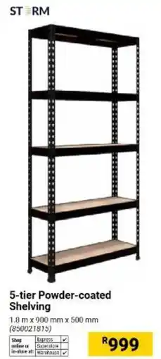 Builders Warehouse STORM 5-tier Powder-coated Shelving offer