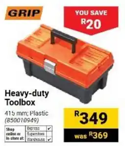 Builders Warehouse GRIP Heavy-duty Toolbox offer