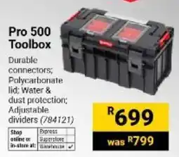 Builders Warehouse Pro 500 Toolbox offer