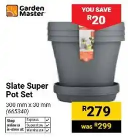 Builders Warehouse Garden Master Slate Super Pot Set offer