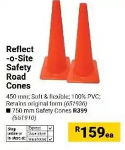 Builders Warehouse Reflect-o-Site Safety Road Cones offer