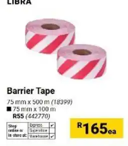 Builders Warehouse LIBRA Barrier Tape offer