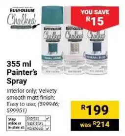 Builders Warehouse Rust-Oleum Chalked Painter's Spray offer