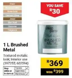 Builders Warehouse Fired Earth Brushed Metal offer