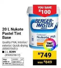 Builders Warehouse Berger Master Nukote PVA offer