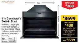 Builders Warehouse 1 m Contractor's Built-in Braai offer