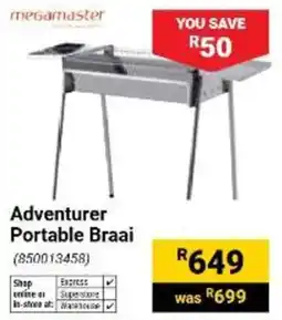 Builders Warehouse megamaster Adventurer Portable Braai offer