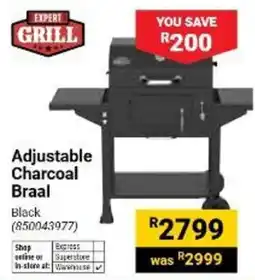 Builders Warehouse Expert Grill Adjustable Charcoal Braal offer