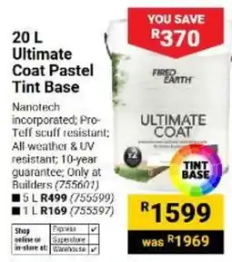 Builders Warehouse Ultimate Coat Pastel Tint Base offer
