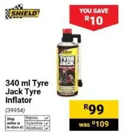 Builders Warehouse Tyre Jack Tyre Inflator offer