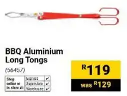 Builders Warehouse BBQ Aluminium Long Tongs offer