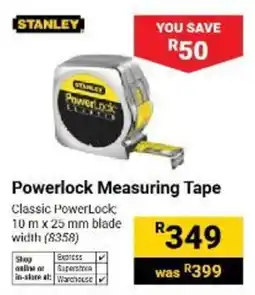 Builders Warehouse Stanley Powerlock Measuring Tape offer