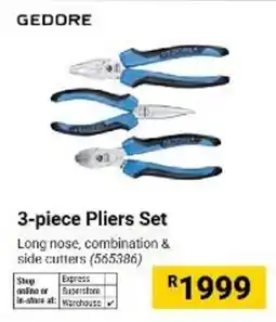 Builders Warehouse GEDORE 3-piece Pliers Set offer