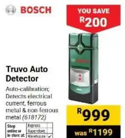 Builders Warehouse BOSCH Truvo Auto Detector offer