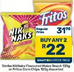 Pick n Pay Hypermarket Simba NikNaks Flavoured Maize Snack Assorted offer