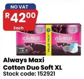 Always Maxi Cotton Duo Soft XL