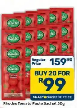 Pick n Pay Hypermarket Rhodes Tomato Paste Sachet offer