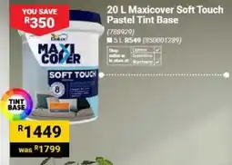 Builders Warehouse Dulux Maxicover Soft Touch Pastel Tint Base offer