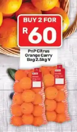 Pick n Pay PnP Citrus Orange Carry Bag offer