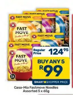 Pick n Pay Hypermarket Casa-Mia Fastmove Noodles Assorted 5 x 65g offer