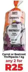 Food Lover's Market Carrot or beetroot thriftpacks offer
