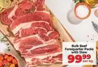 Food Lover's Market Bulk beef forequarter packs with stew offer