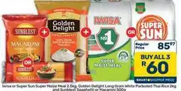 Pick n Pay Hypermarket Iwisa - super maize meal or long grain white parboiled thai rice or spaghetti offer