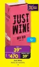 Shoprite Liquor Just wine dry red offer