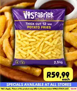 Die Visfabriek Die VosFabriek Thick Cut 12 MM Potato Fries offer
