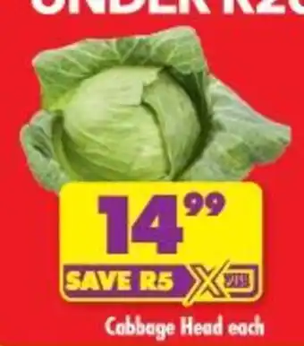 Shoprite Cabbage Head offer