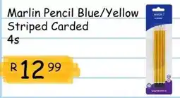 Check Star Marlin Pencil Blue/Yellow Striped Carded offer