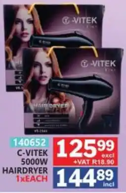 Arrow Cash And Carry C-VITEK HAIRDRYER offer