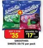 Shoprite Smoothies sweets offer