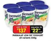Shoprite Parmalat - low fat yoghurt offer