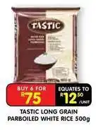 Shoprite Tastic - long grain parboiled white rice 500g offer