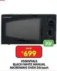 Shoprite Black/white manual microwave oven offer