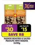 Shoprite Padkos roasted & salted peanuts with raisins offer