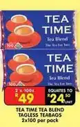 Shoprite Tea time tea blend tagless teabags offer