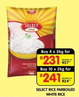 Shoprite SELECT RICE PARBOILED WHITE RICE offer