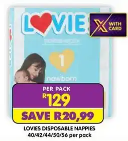 Shoprite Lovies Disposable Nappies offer