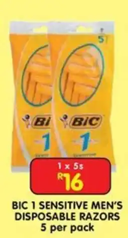 Shoprite BIC 1 SENSITIVE MEN'S DISPOSABLE RAZORS offer
