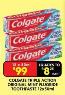 Shoprite Colgate Triple Action Original Mint Fluoride Toothpaste offer