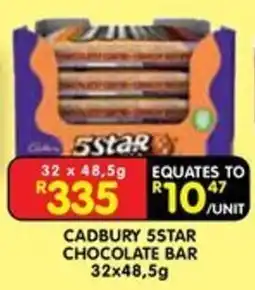 Shoprite CADBURY 5STAR CHOCOLATE BAR offer